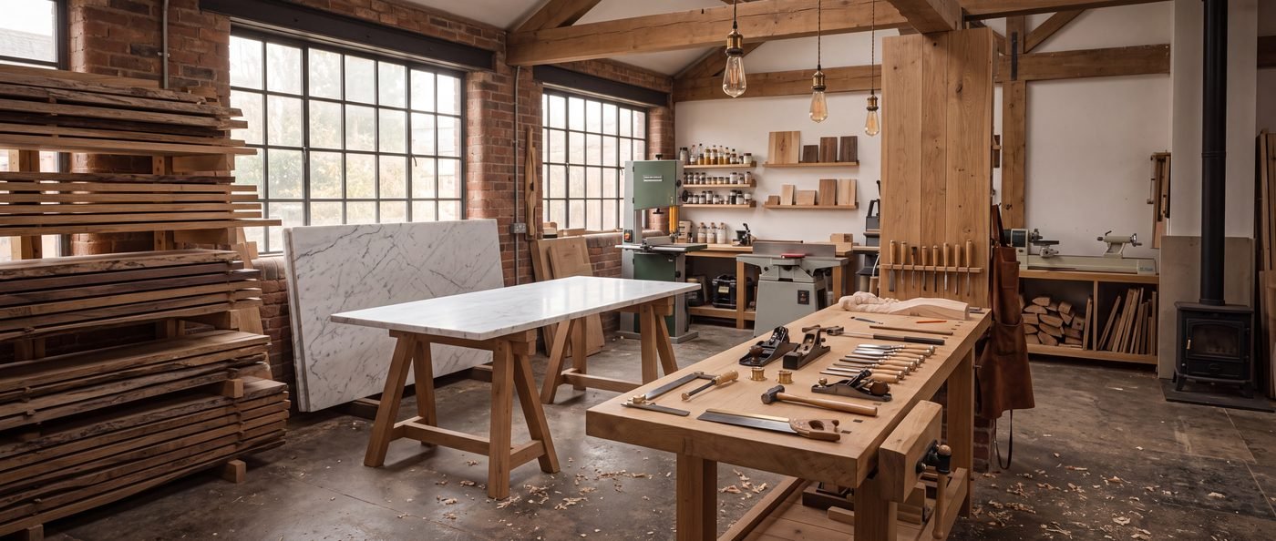 Natural materials, chosen to age beautifully.