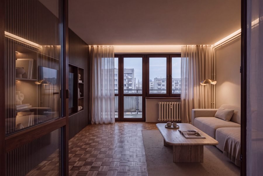 Living room in the evening