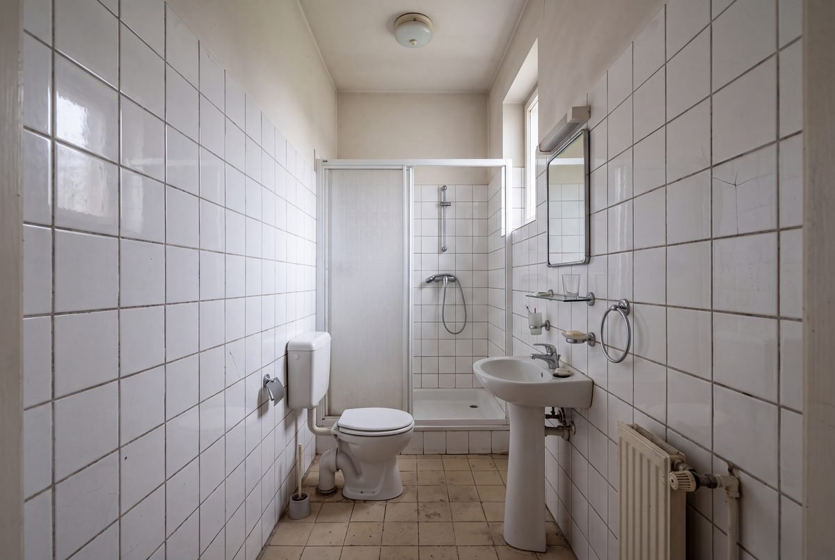 Shower room, Villa Verde Bathrooms (Before)